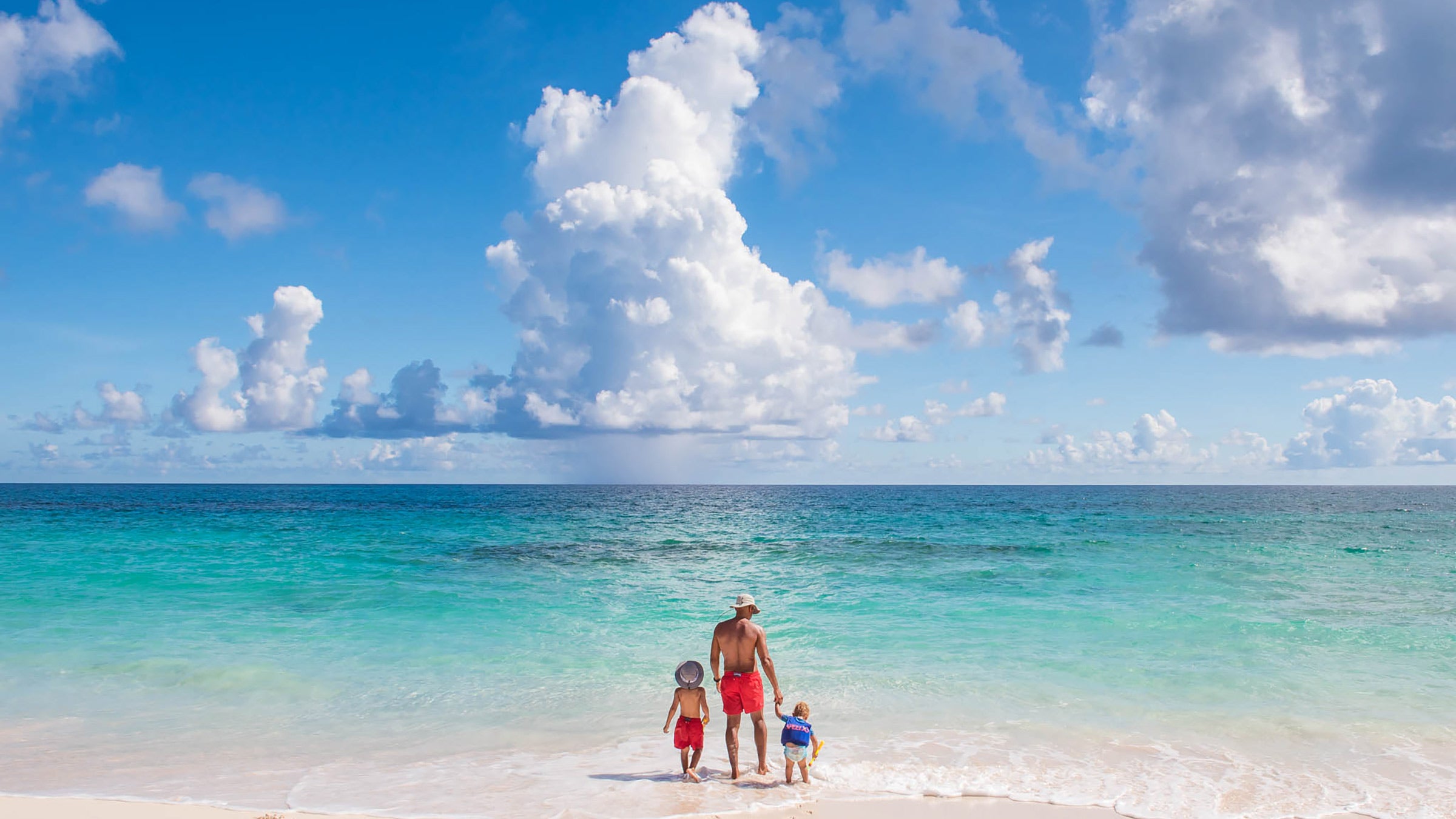 Father And Sons In Bahamas
