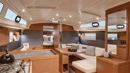 42.3 monohull saloon kitchen and living room