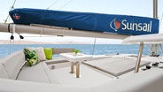 Sunsail 454L catamaran lounge bench